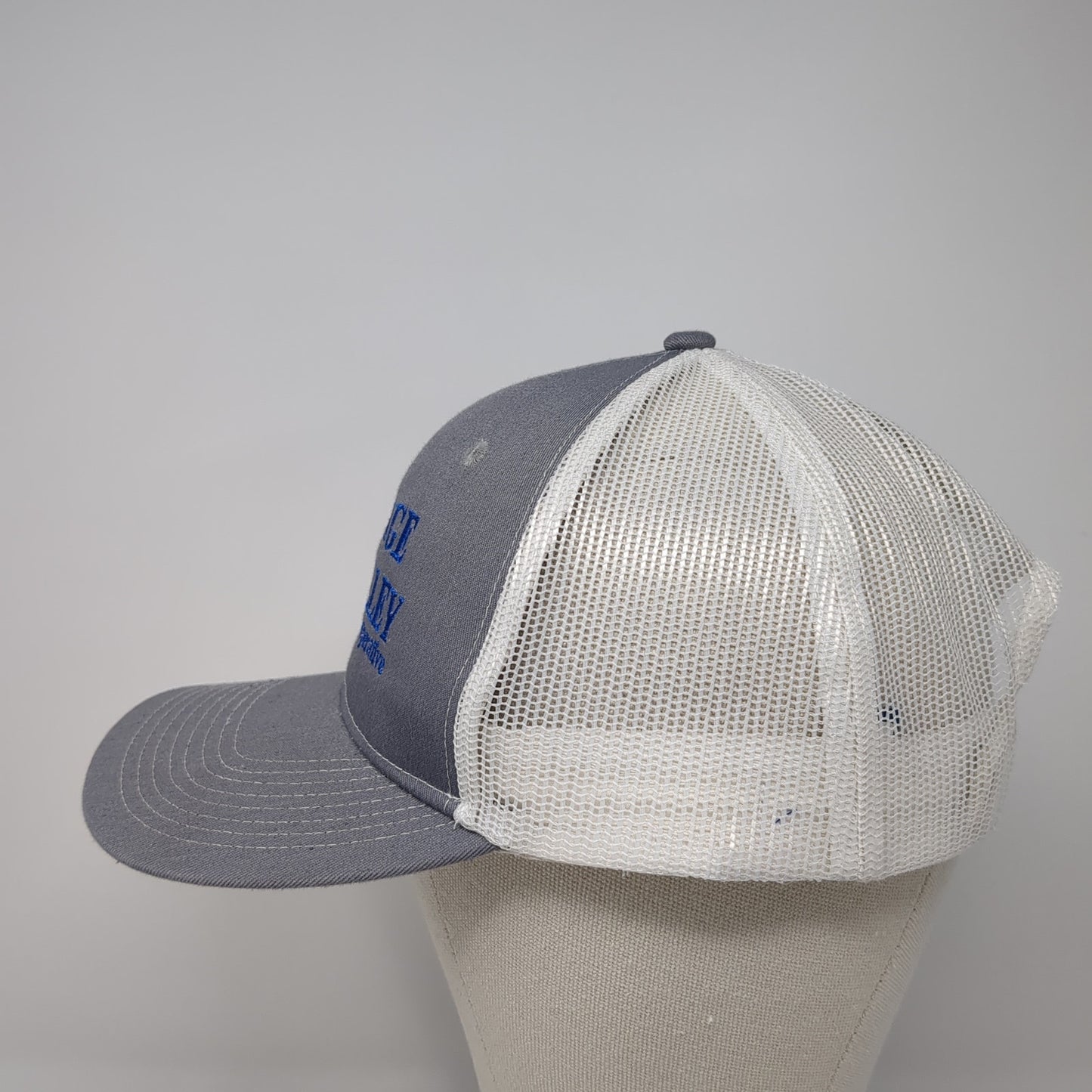 Osage Valley Snapback Trucker Hat Gray One Size Mesh Back Port Authority