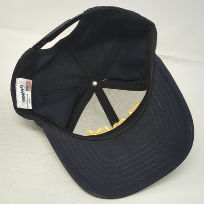 Graffiti Snapback Blue One Size US Navy Embroidered Made in USA 6 Panel Hat