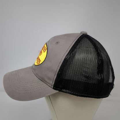 Bass Pro Shops Trucker Hat Gray Black One Size Mesh Snapback Embroidered Fishing
