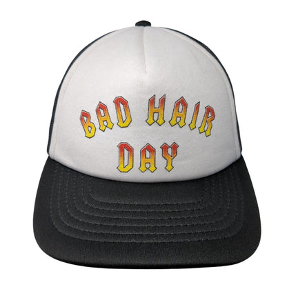Bad Hair Day Snapback Trucker Hat Black OS Adjustable Mesh Back Crown Supply