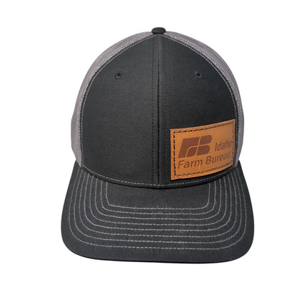 Idaho Farm Bureau Patch Snapback Trucker Hat Black OSFA Mesh Back