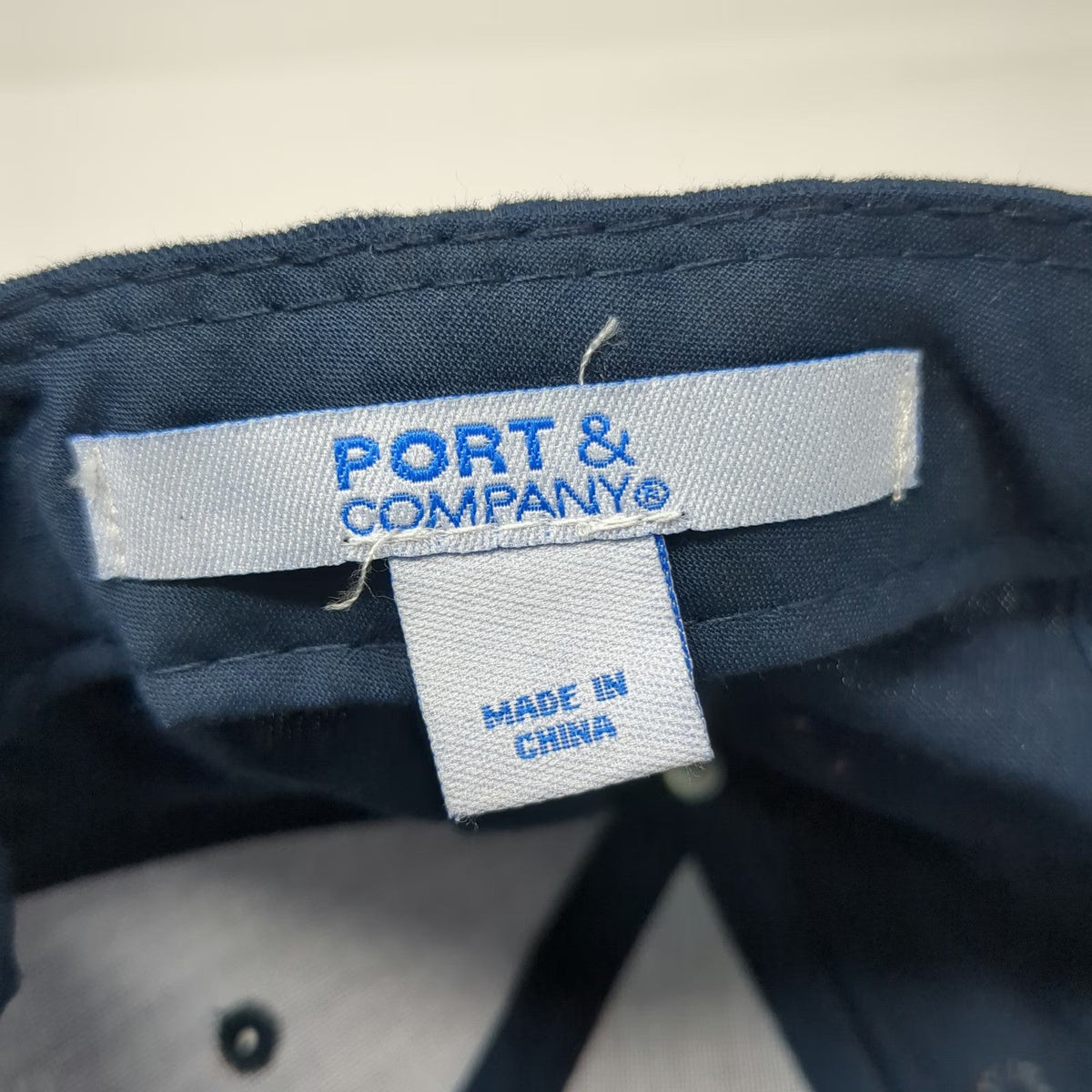 Port & Company Baseball Cap Blue One Size Helix Steel Logo Cotton Strapback Hat