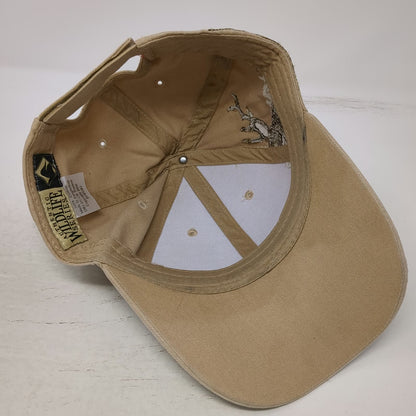 Dri Duck Baseball Cap Beige One Size Elk Wildlife Side Wrap Embroidery Hat