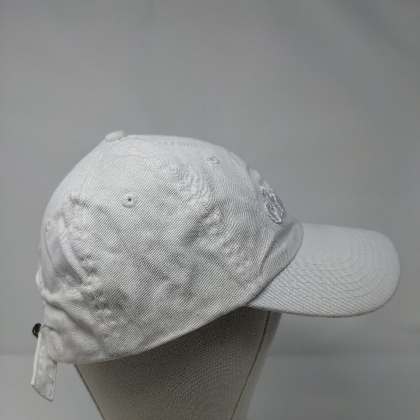 Cherish Slideback Hat White OSFA Adjustable Embroidered Vent Holes