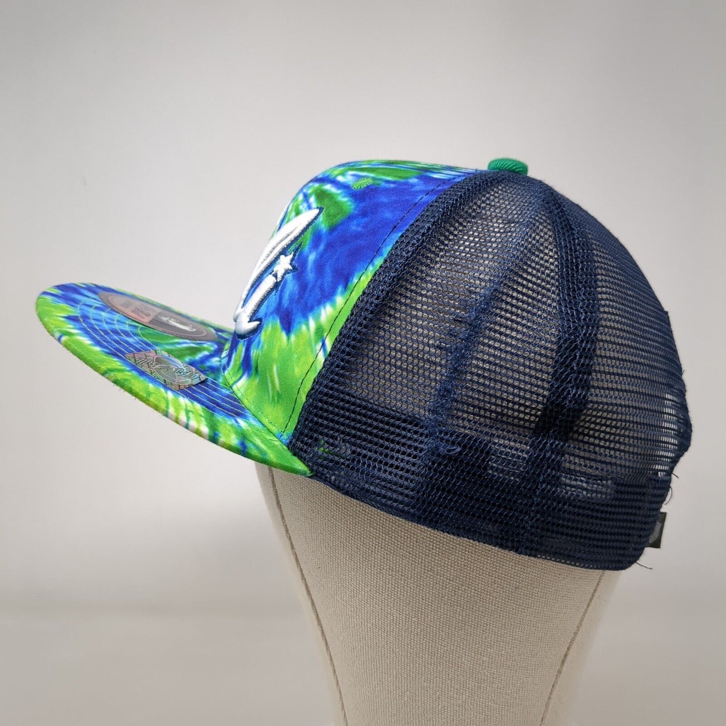 Cali Snapback Mesh Back Trucker Hat Multi One Size Tie Dye Pit Bull