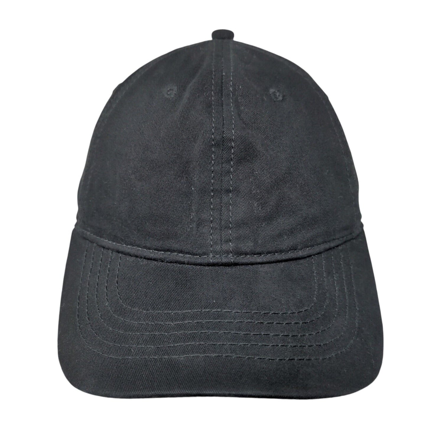 Unbranded Slideback Hat Black OSFM Adjustable Solid Vent Holes Blank