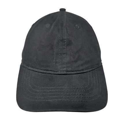 Unbranded Slideback Hat Black OSFM Adjustable Solid Vent Holes Blank