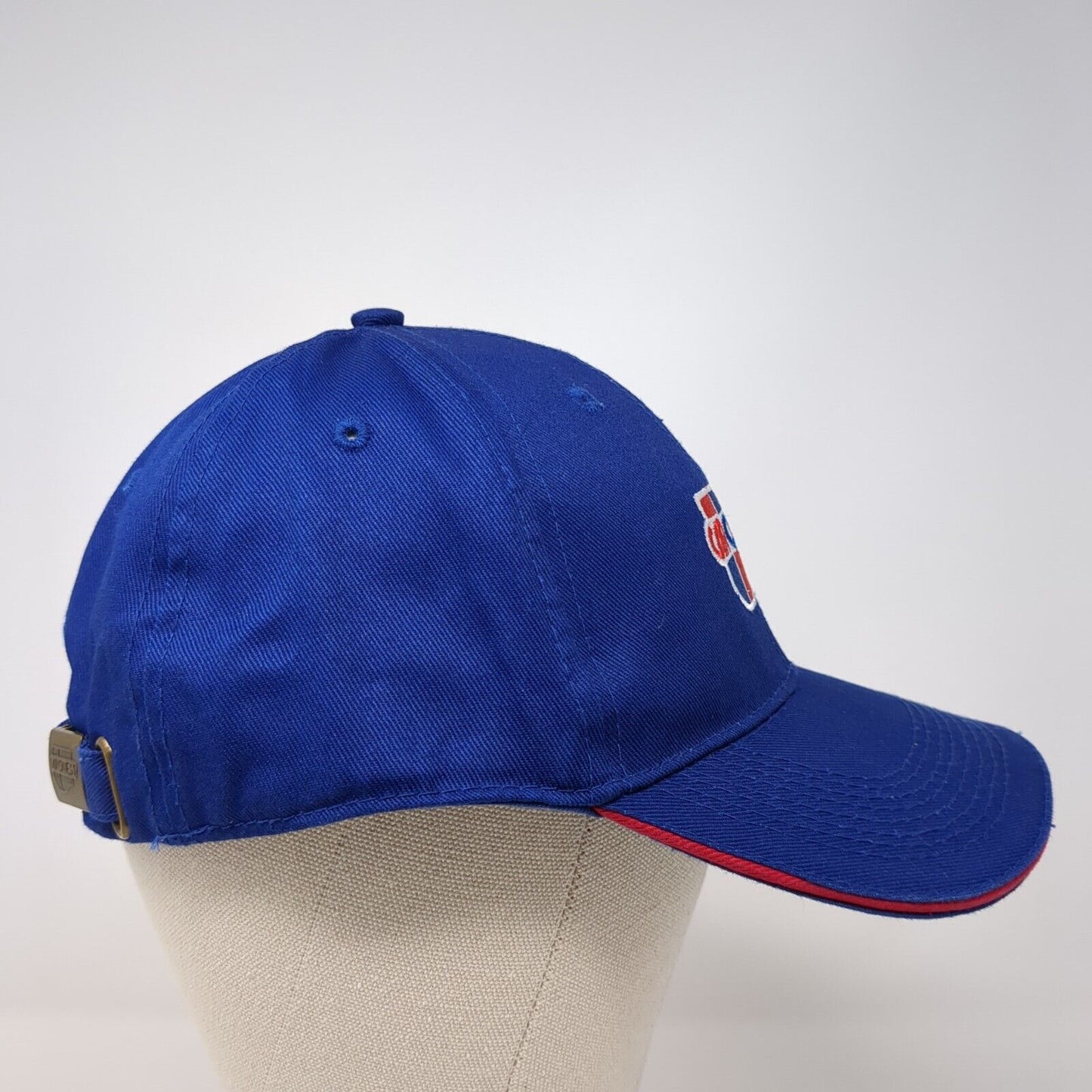 Carquest Slideback Hat Blue One Size Adjustable Embroidered Vented Holes 6 Panel