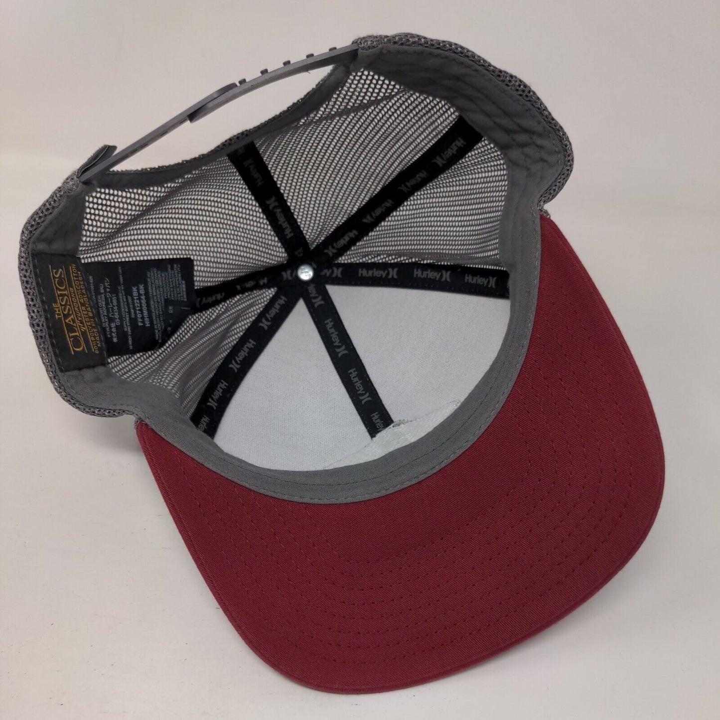 Hurley Patch Snapback Mesh Back Trucker Hat Multi One Size Colorblock
