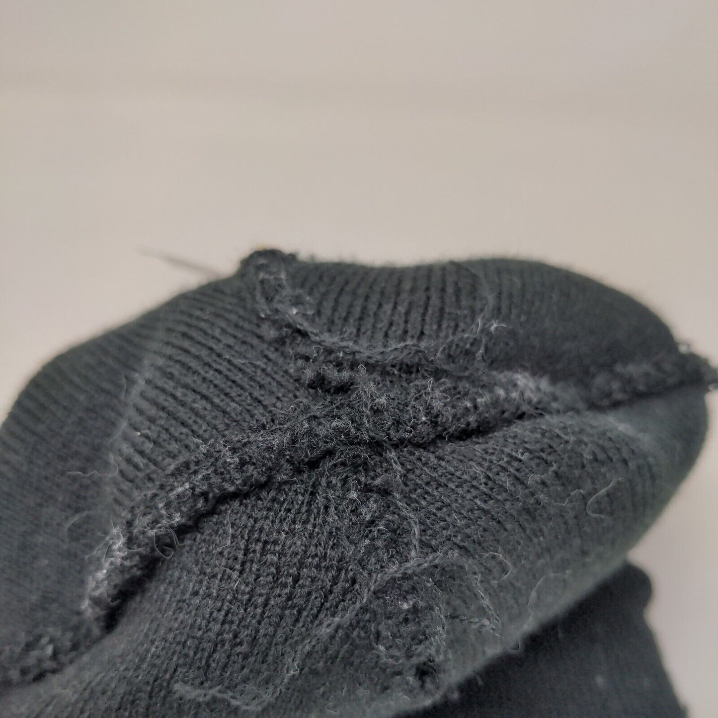 Mickey Mouse Knit Pom Pom Beanie Hat Black Toddler Embroidered