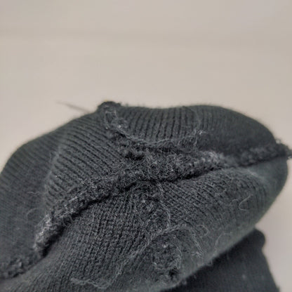Mickey Mouse Knit Pom Pom Beanie Hat Black Toddler Embroidered