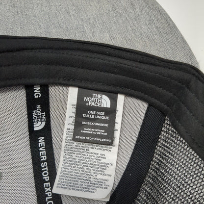 The North Face Bear Snapback Trucker Hat Gray One Size Mesh Back 6 Panel