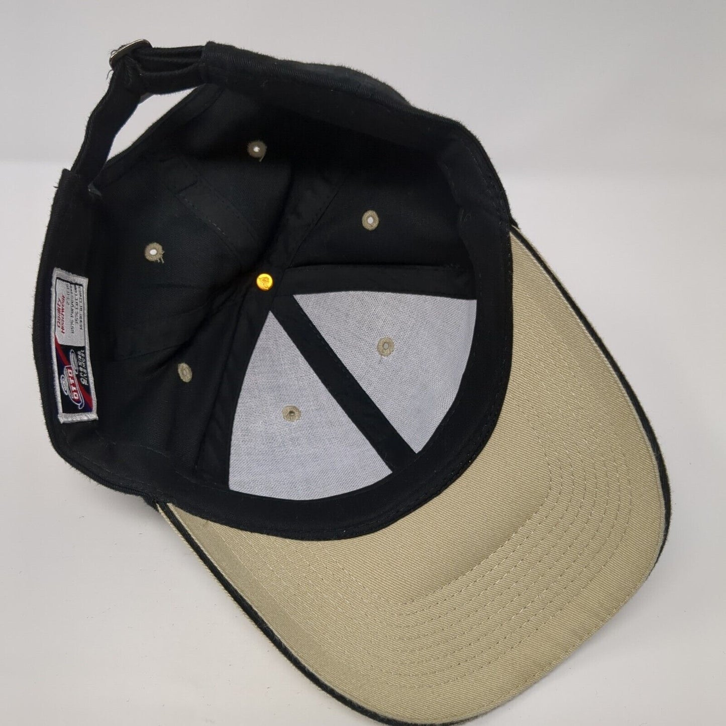 Otto Slideback Hat Black One Size Adjustable Colorblock Vented Holes 6 Panel