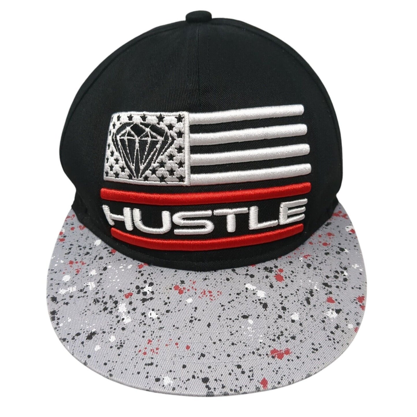 Hustle Snapback Hat Multicolor One Size Adjustable Splatter Paint Sole Addiction