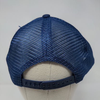 The Chicago Connection The Better Pizza Trucker Hat Blue OSFA Corduroy Mesh Back