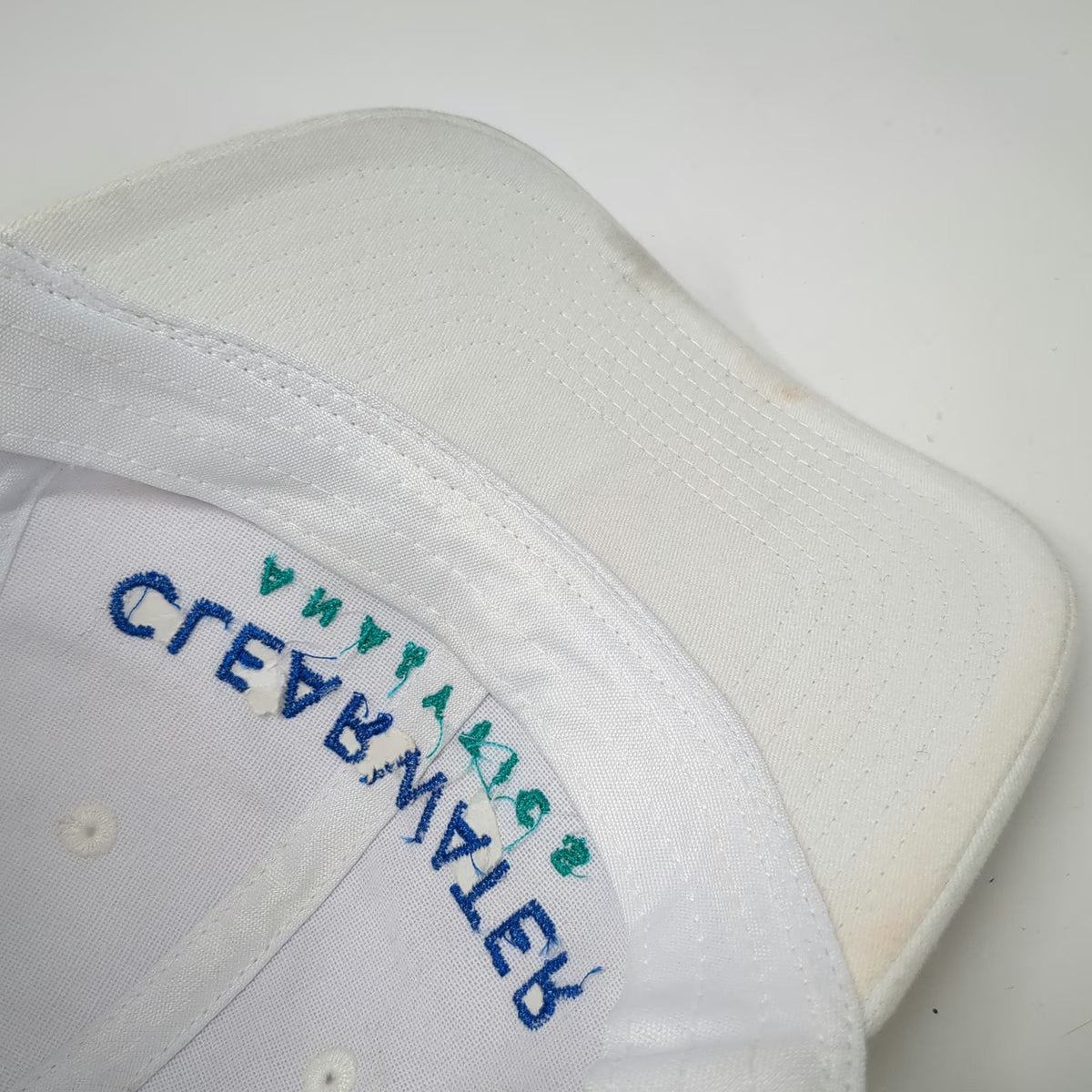 Hit Baseball Cap White OSFM Clearwater Analytics Logo Embroidered Strapback Hat