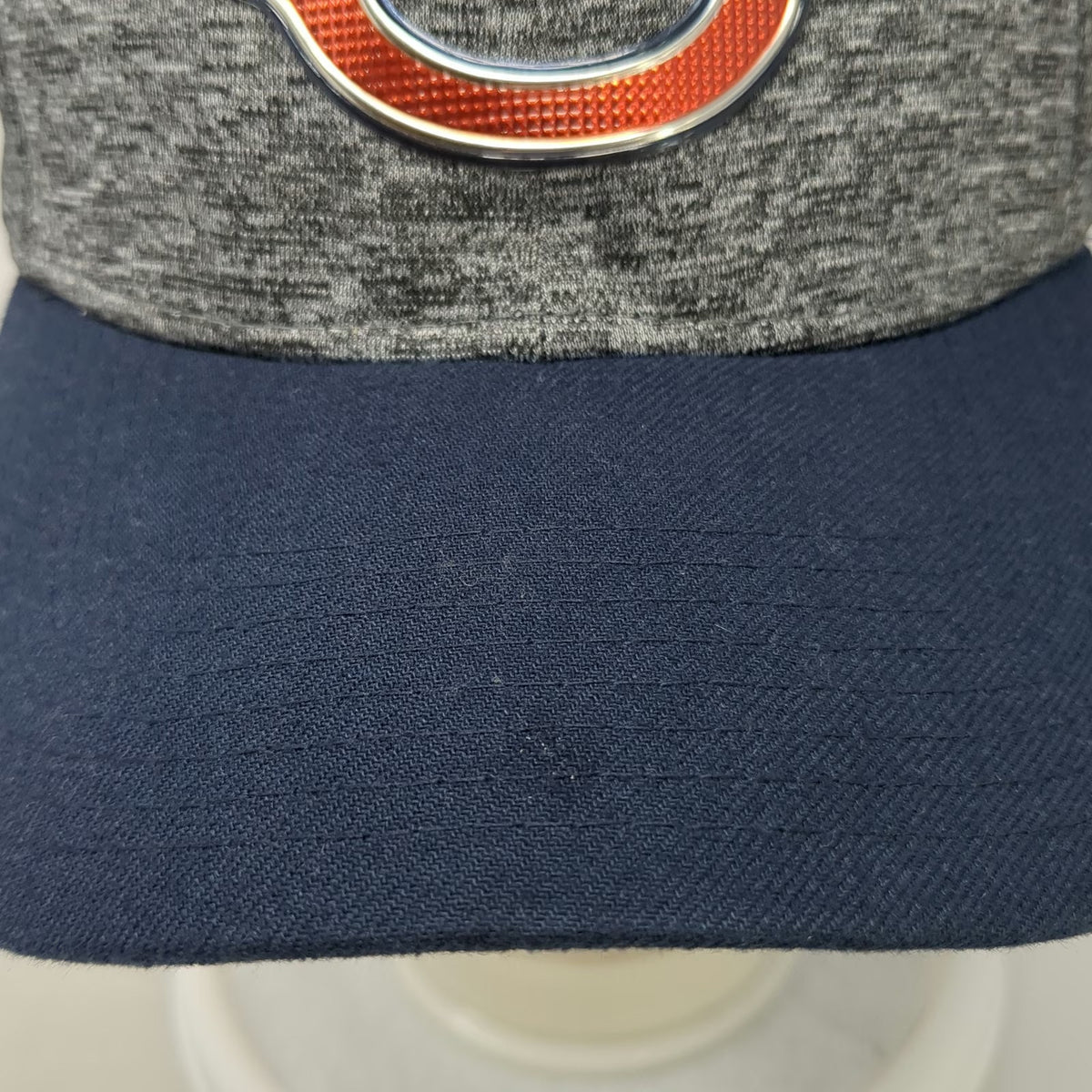 Chicago Bears NFL New Era Cap Gray Blue Orange XL 39THIRTY Graphic Underbrim Hat