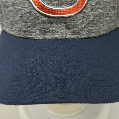 Chicago Bears NFL New Era Cap Gray Blue Orange XL 39THIRTY Graphic Underbrim Hat
