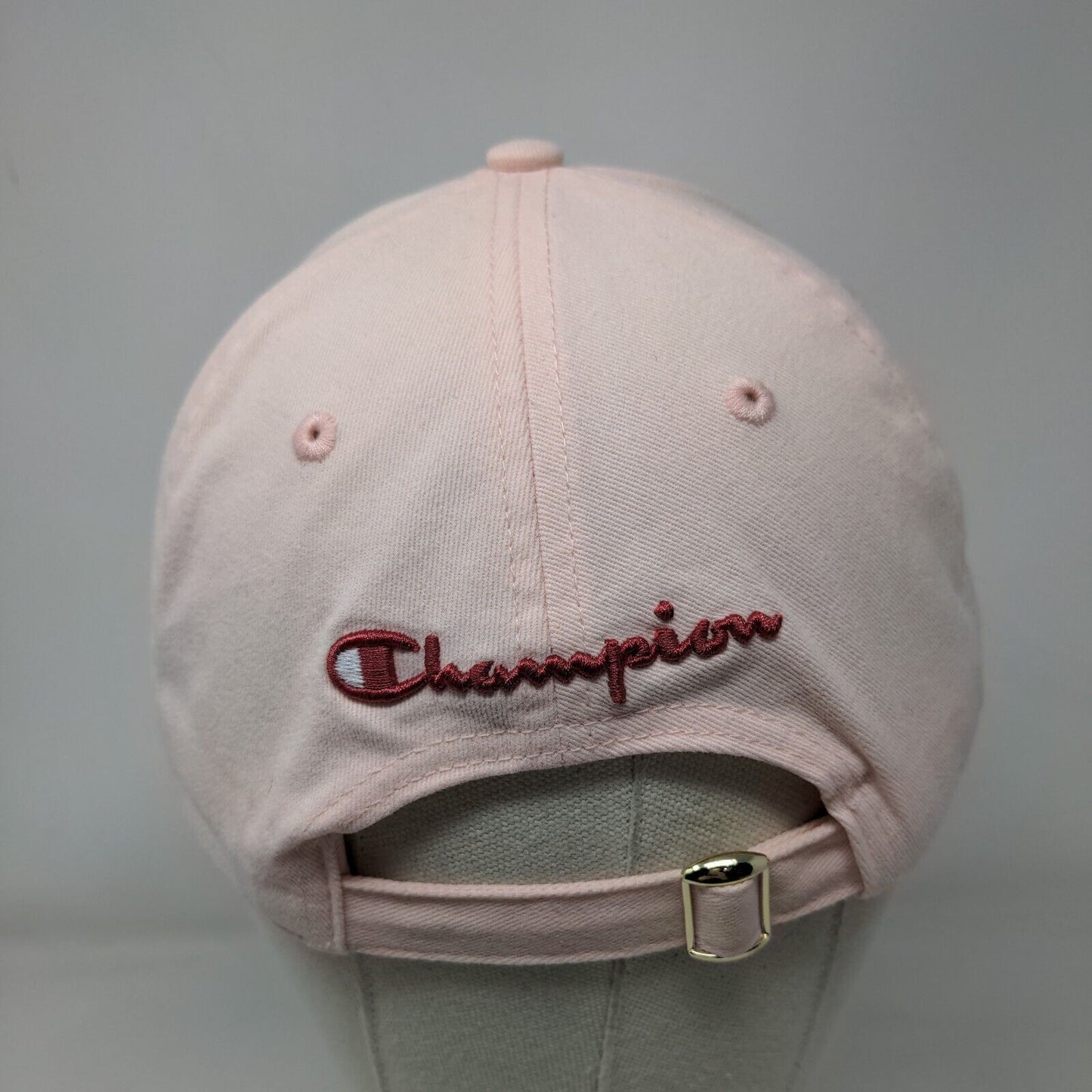 Champion C Logo Slideback Hat Pink One Size Embroidered Adjustable
