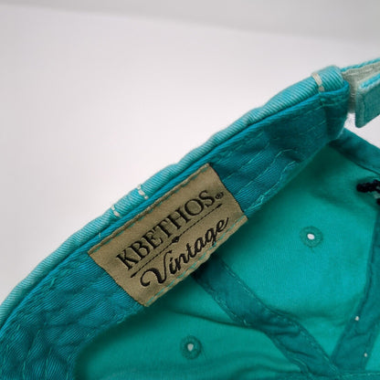 Mom Life Strapback Hat Bluish-Green OS Adjustable Distressed KB Ethos Vintage