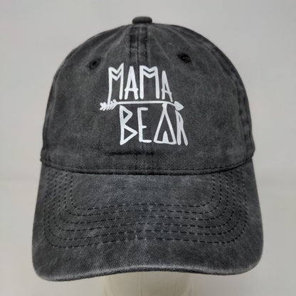 Unbranded Women's Slideback Hat Gray Adjustable Graphic Mama Bear Logo