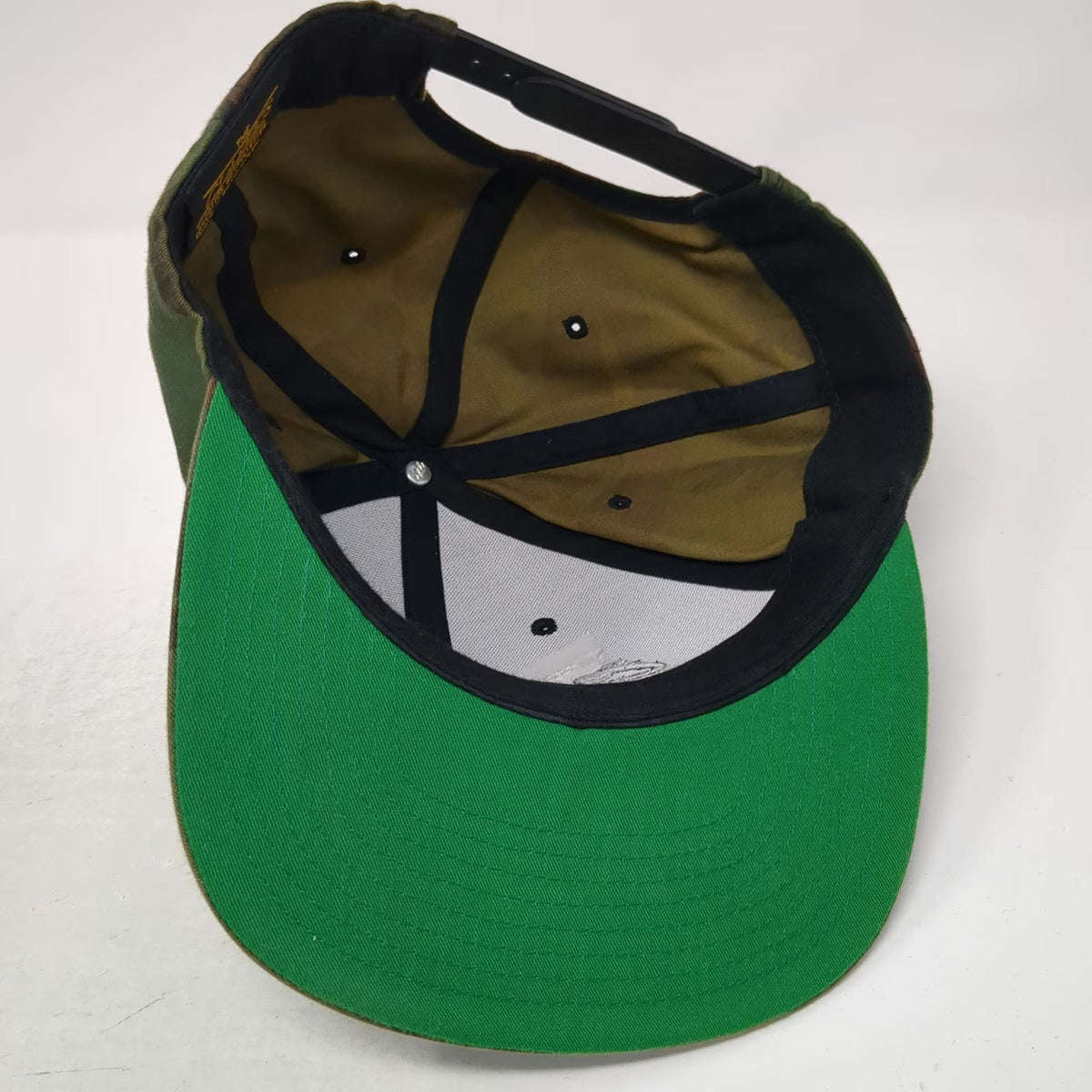 Yupoong Snapback Green Camo One Size BJ'z Cycle Shop Hat Flat Brim Embroidered