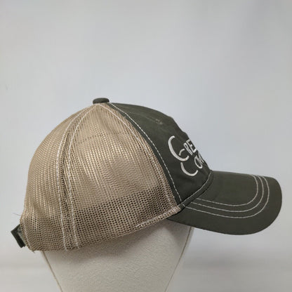 Cregger Company Inc Strapback Mesh Back Trucker Hat Green OSFA Embroidered