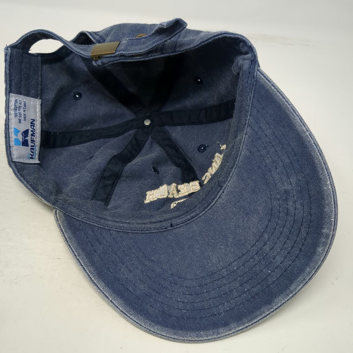 Kaufman Baseball Cap Blue One Size Long Beach Island Est 1670 Slideback Hat