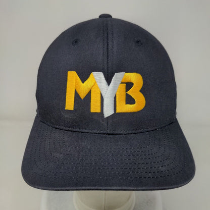 MYB Fitted Hat Blue S/M Embroidered 6 Panel Pro Model Pacific Headwear