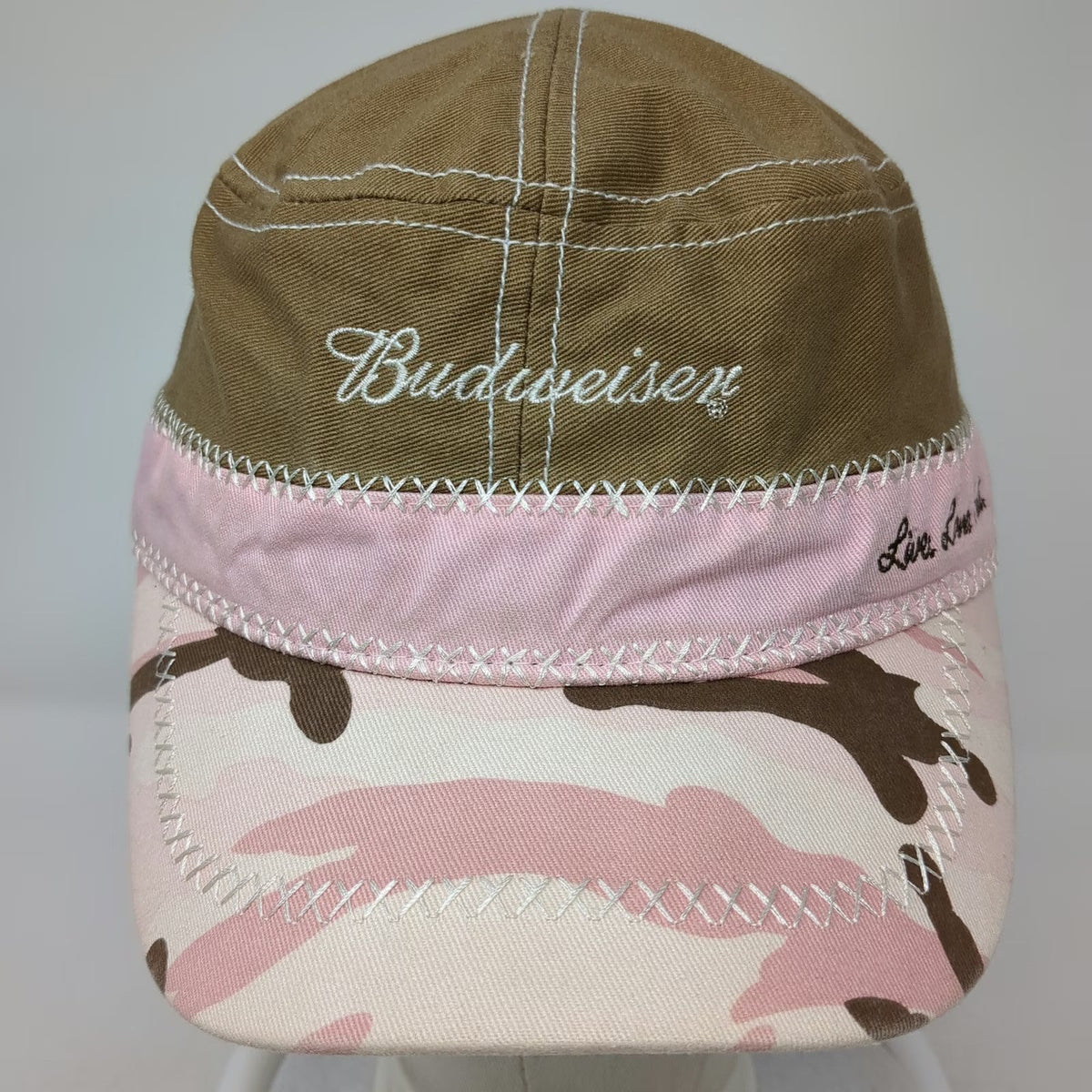 Paramount Outdoors Budweiser Army Cap Brown Pink Camo One Size Strapback Hat