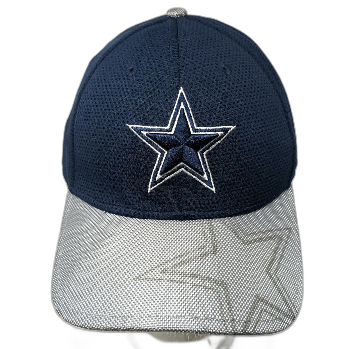 Dallas Cowboys NFL New Era Blue XL Baseball Cap Stretch Fit 39THIRTY Silver Brim