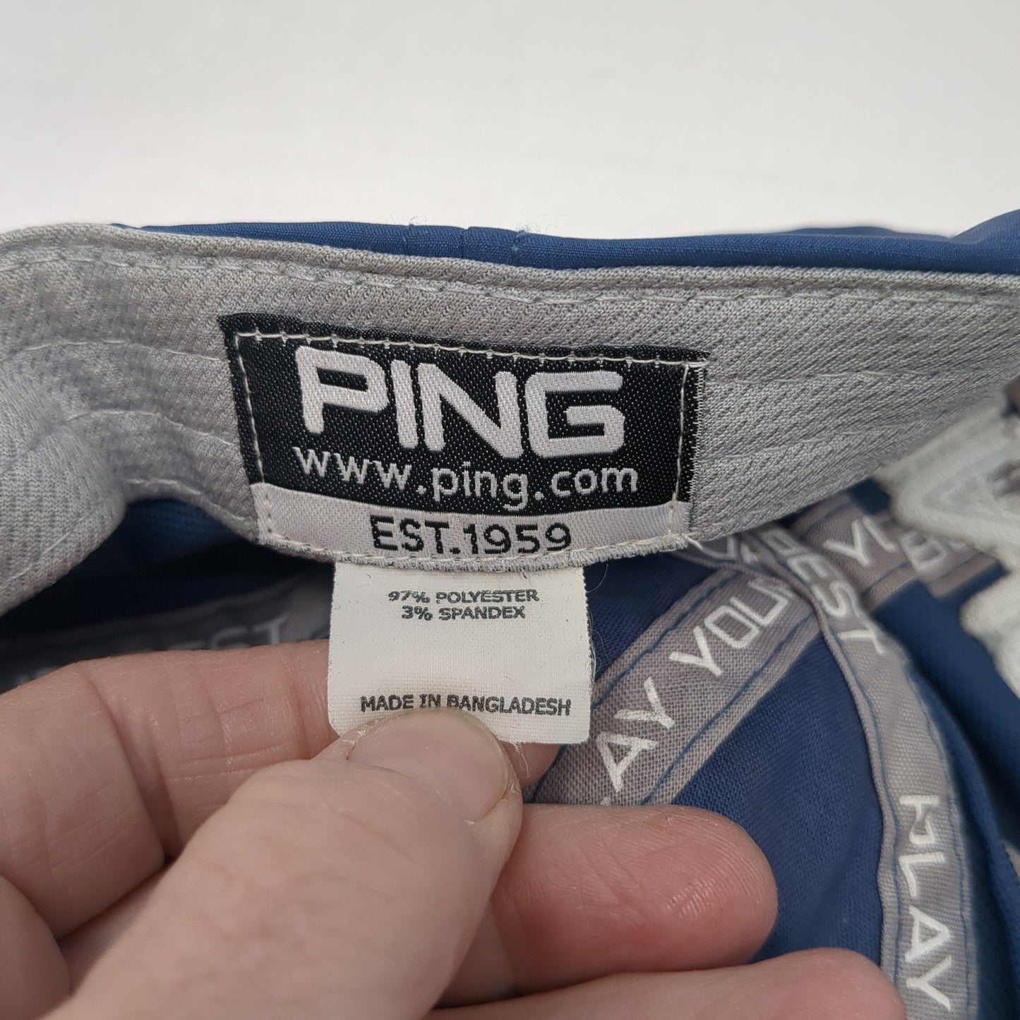 Ping Strapback Hat Blue One Size Adjustable SensorCool Play Your Best