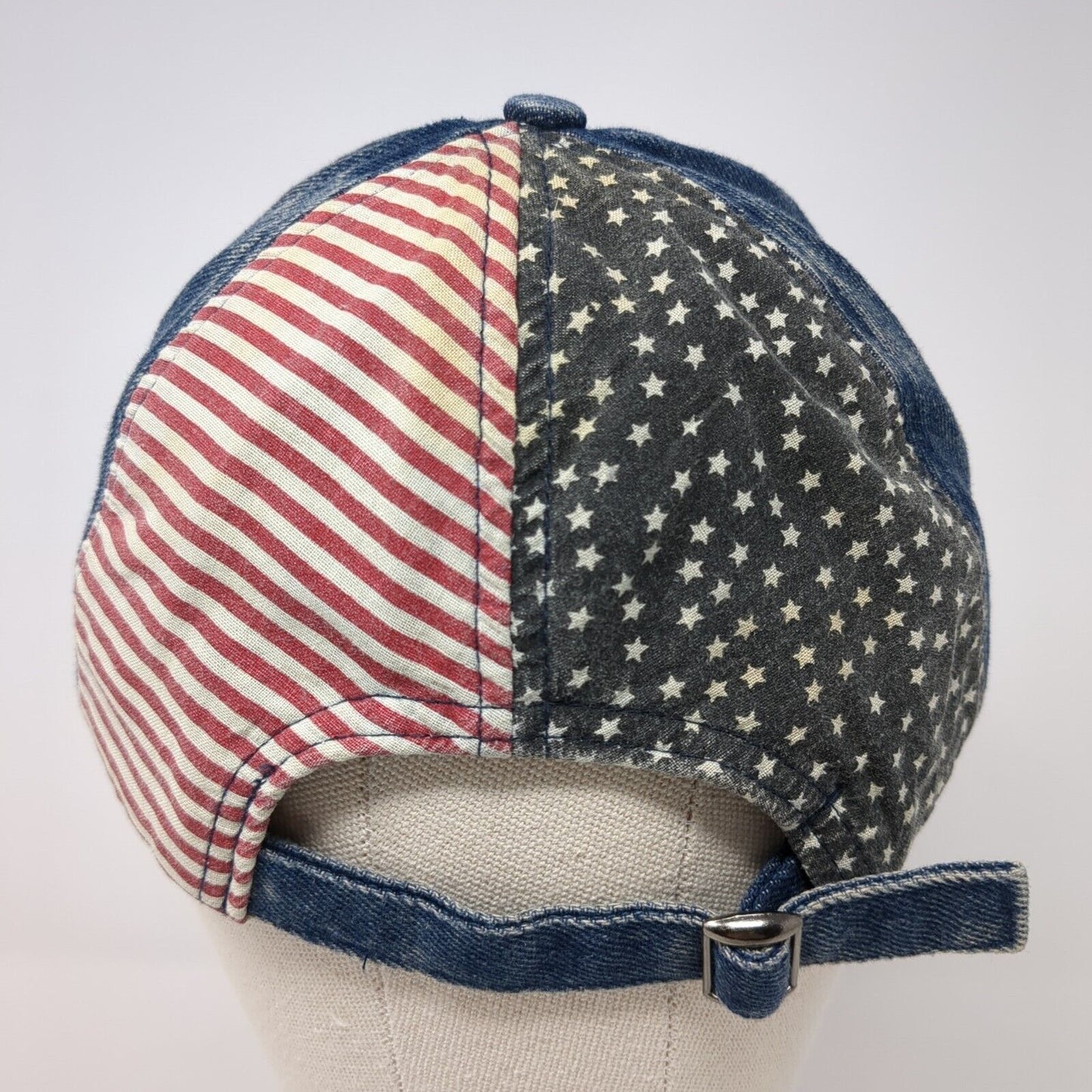 United States Of America Slideback Hat Blue One Size Adjustable Denim