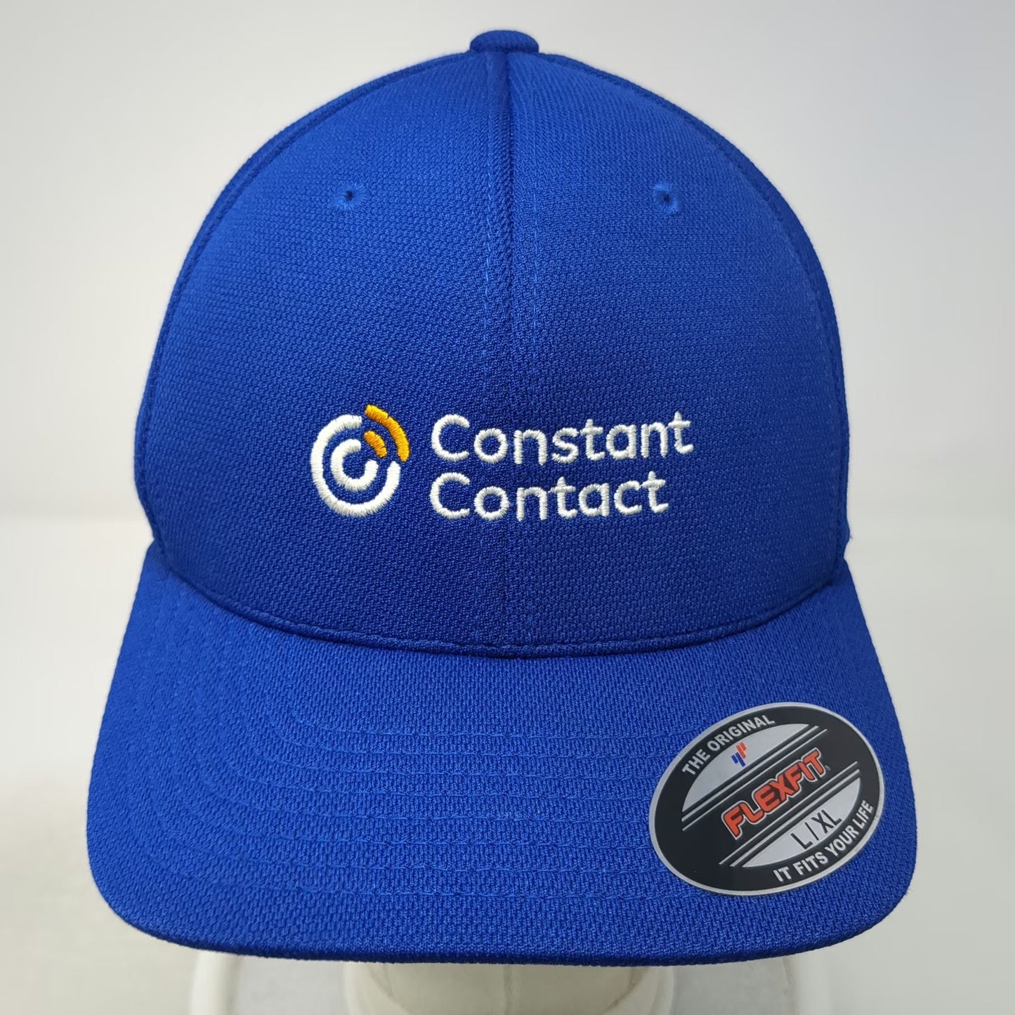 Flexfit Baseball Cap Blue XL Constant Contact Embroidered Logo Polyester Hat