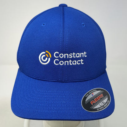 Flexfit Baseball Cap Blue XL Constant Contact Embroidered Logo Polyester Hat