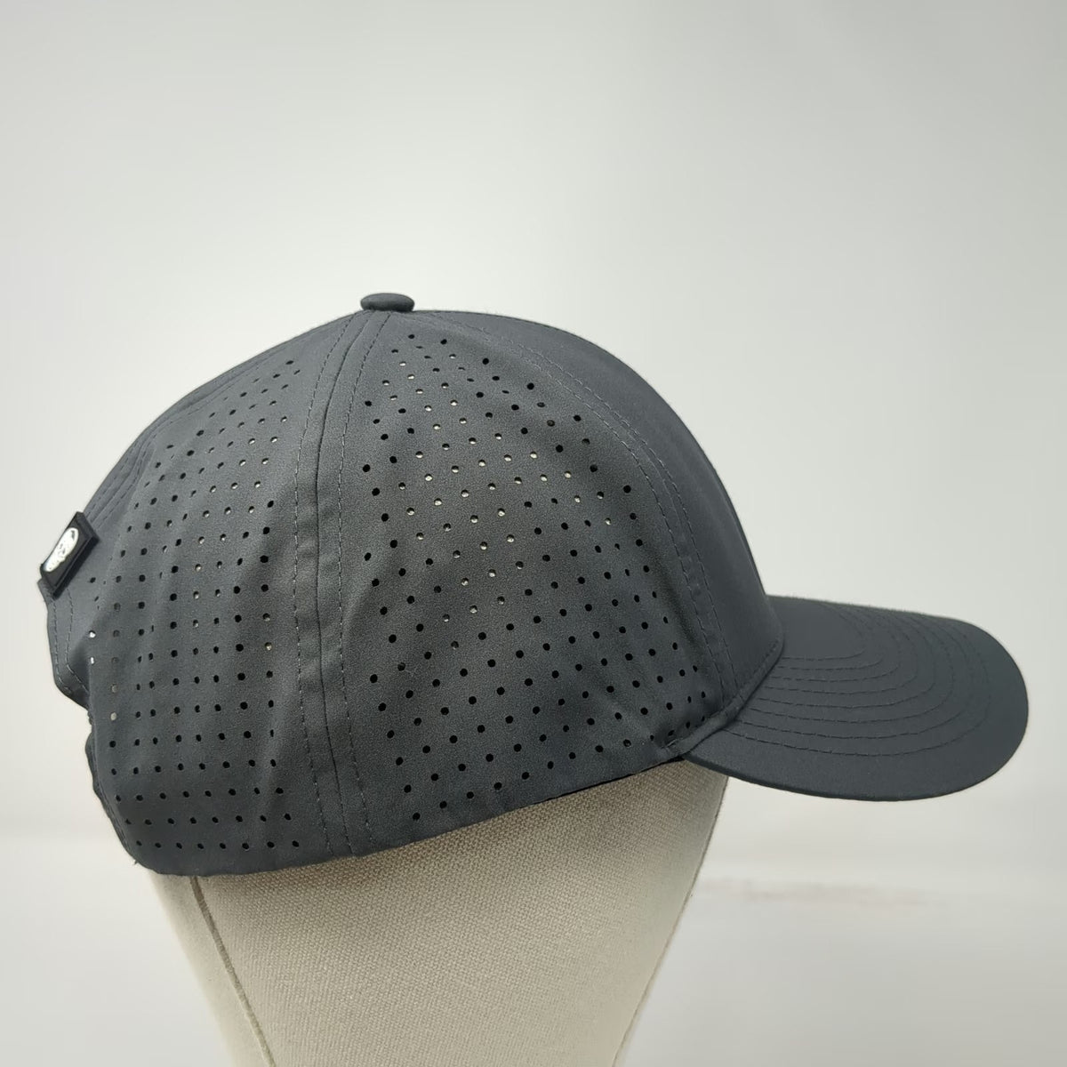 Gymreapers Trucker Hat Gray One Size Perforated Skull Performance Snapback