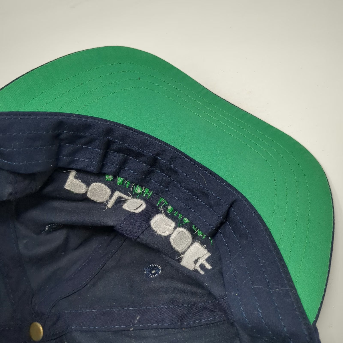Polo Ralph Lauren Baseball Cap Blue Green Under Visor Strapback Hat Vintage