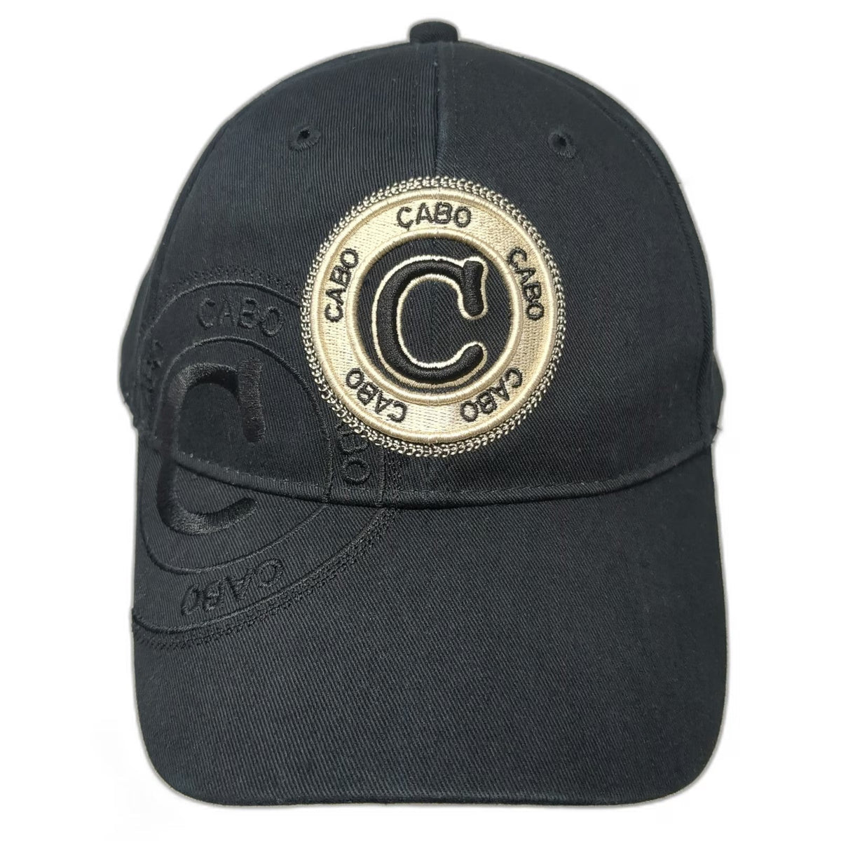 Robin Ruth Cabo San Lucas Baseball Cap Black One Size Strapback Patch Cotton Hat