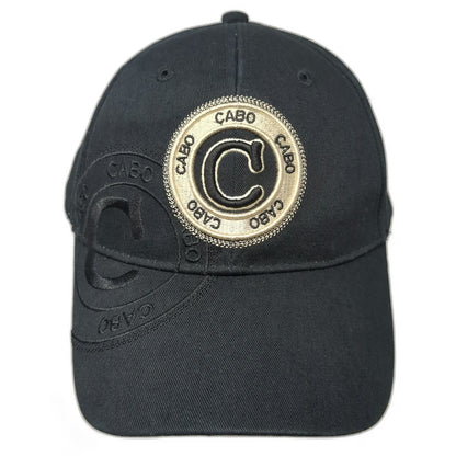 Robin Ruth Cabo San Lucas Baseball Cap Black One Size Strapback Patch Cotton Hat
