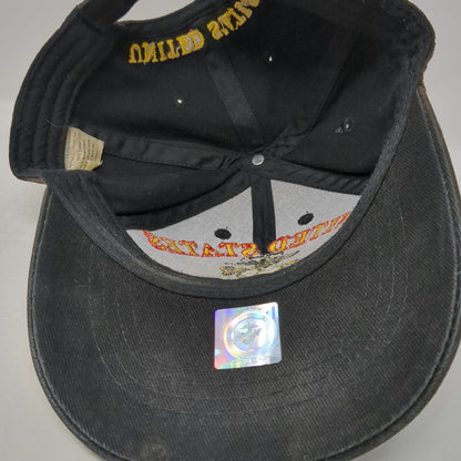 Eagle Crest Baseball Cap Black OSFM United States Marine Corps EGA Emblem Hat