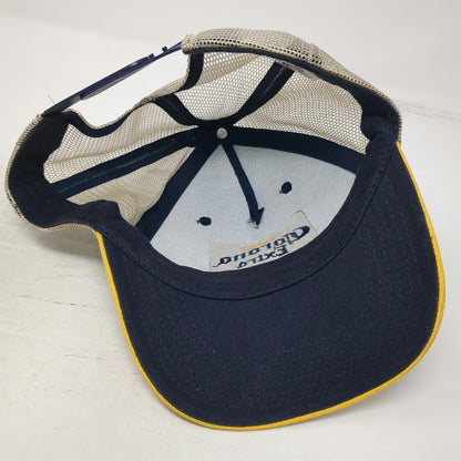 Corona Trucker Hat Blue Yellow One Size Mesh Back Snapback Beer Logo Patch Crown
