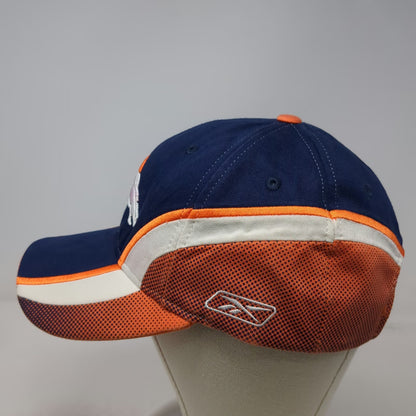 Reebok Denver Broncos NFL Blue Orange White OSFM Strapback Cotton Logo Cap Hat