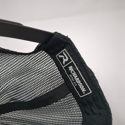 Meridian kiln Snapback Trucker Hat Black OS Adjustable Mesh Back Richardson