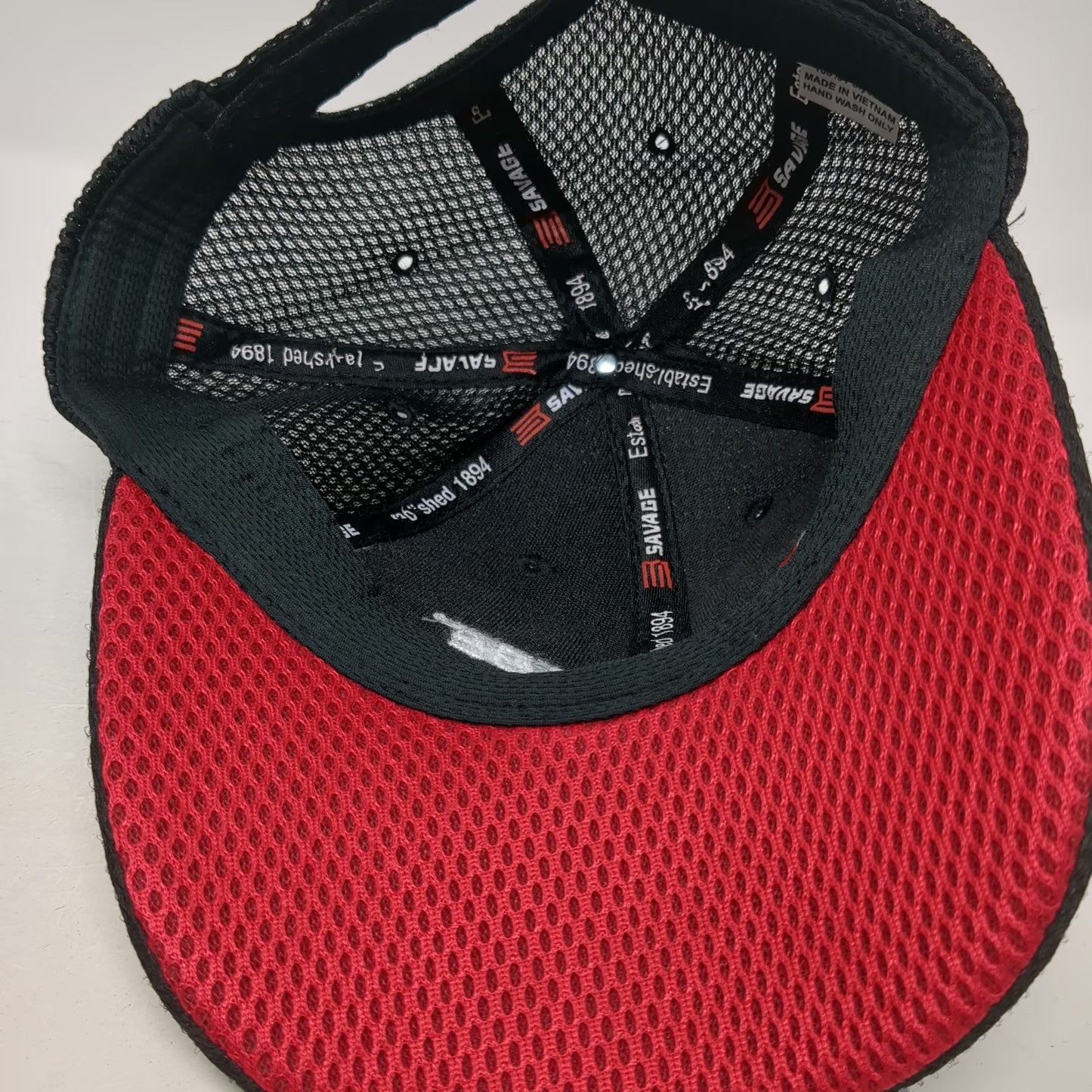 Savage Arms Baseball Cap Black One Size Strapback Mesh Firearm Gun Logo Hat
