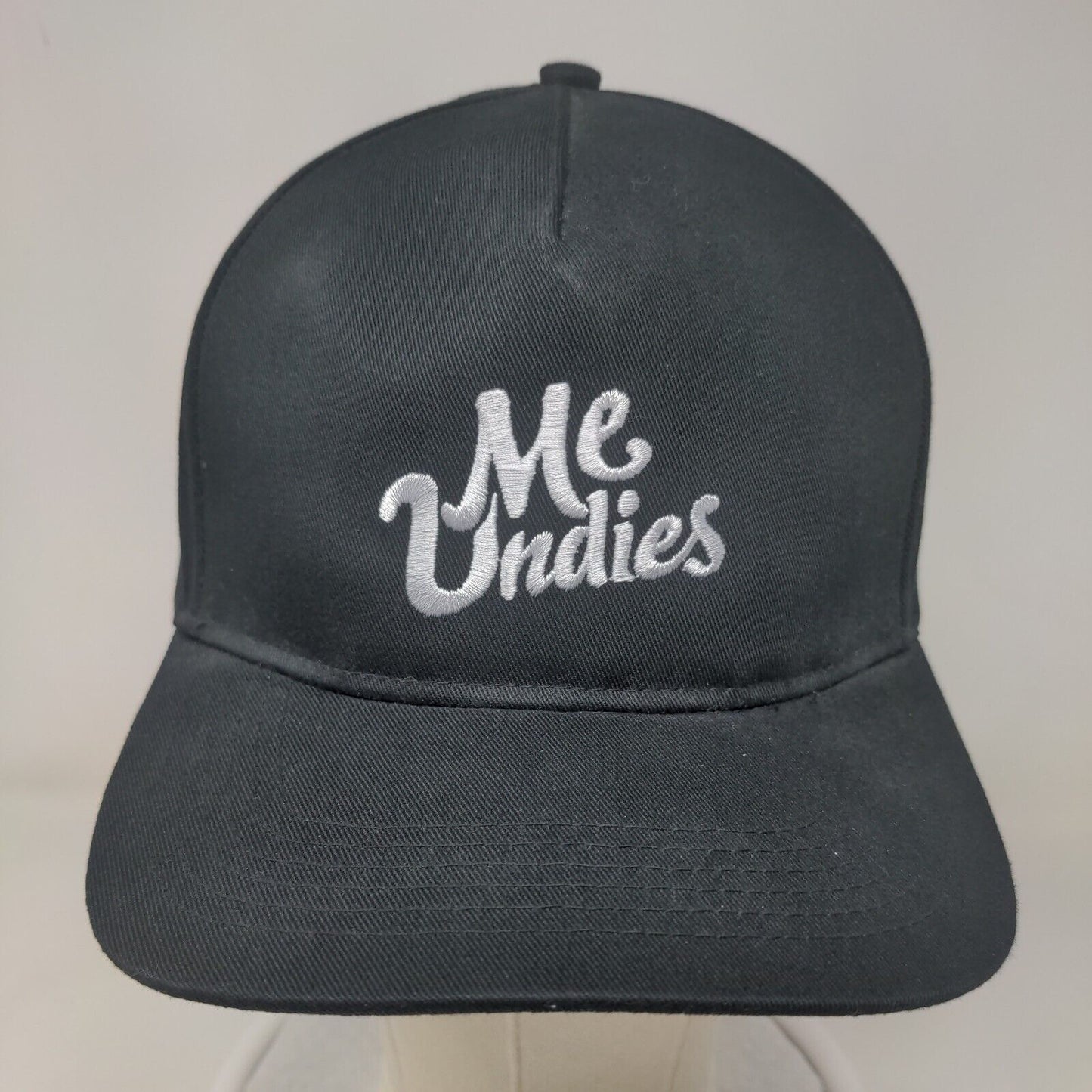 Me Undies Snapback Hat Black One Size Embroidered Adjustable