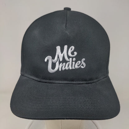 Me Undies Snapback Hat Black One Size Embroidered Adjustable