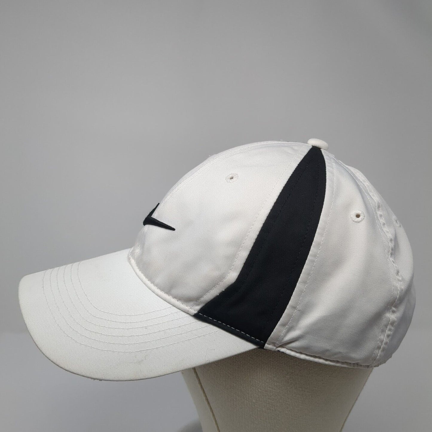 Nike Golf Strapback Hat White One Size Adjustable Swoosh Logo 6 Panel