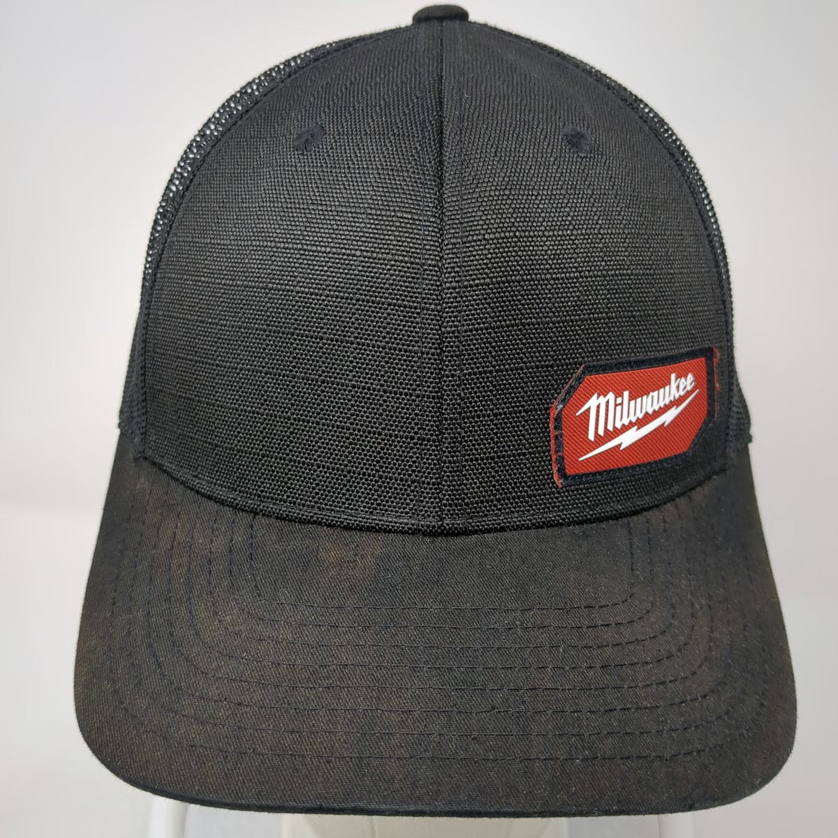 Milwaukee Trucker Hat Black One Size Snapback Mesh Gridiron Patch Workwear Tools