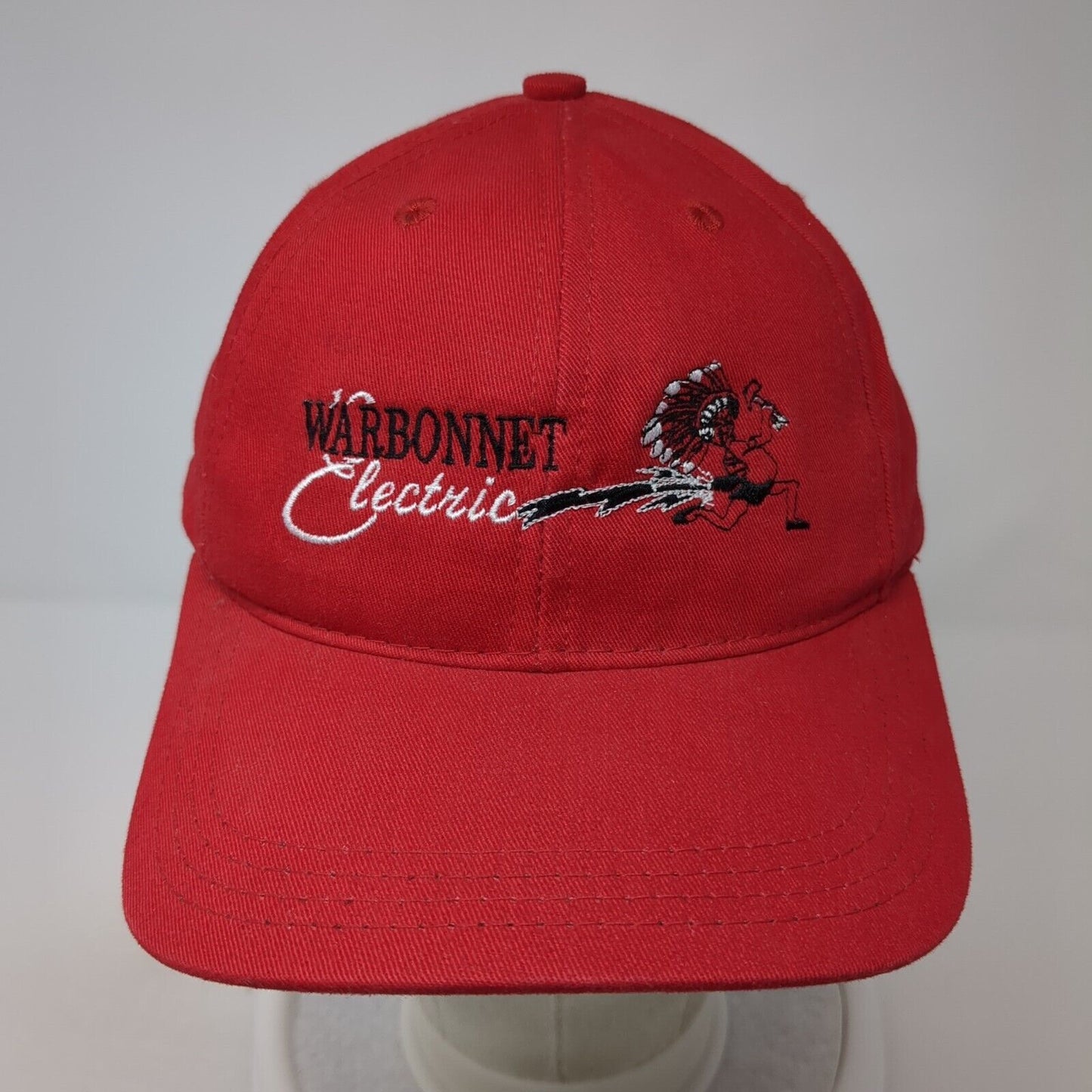 Warbonnet Electric Snapback Hat Red One Size Adjustable Embroidered 6 Panel