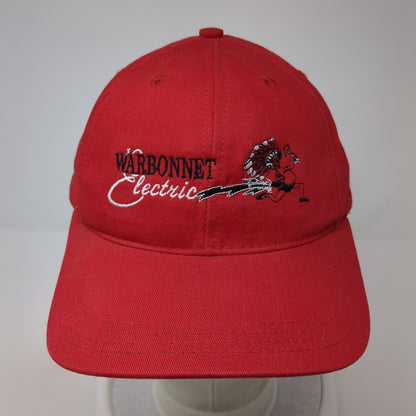 Warbonnet Electric Snapback Hat Red One Size Adjustable Embroidered 6 Panel